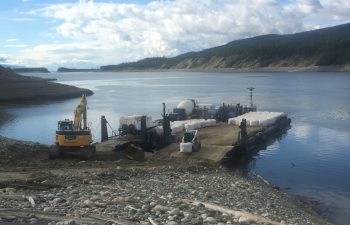 Industra - Kwadacha - Barge on Finlay River. BC